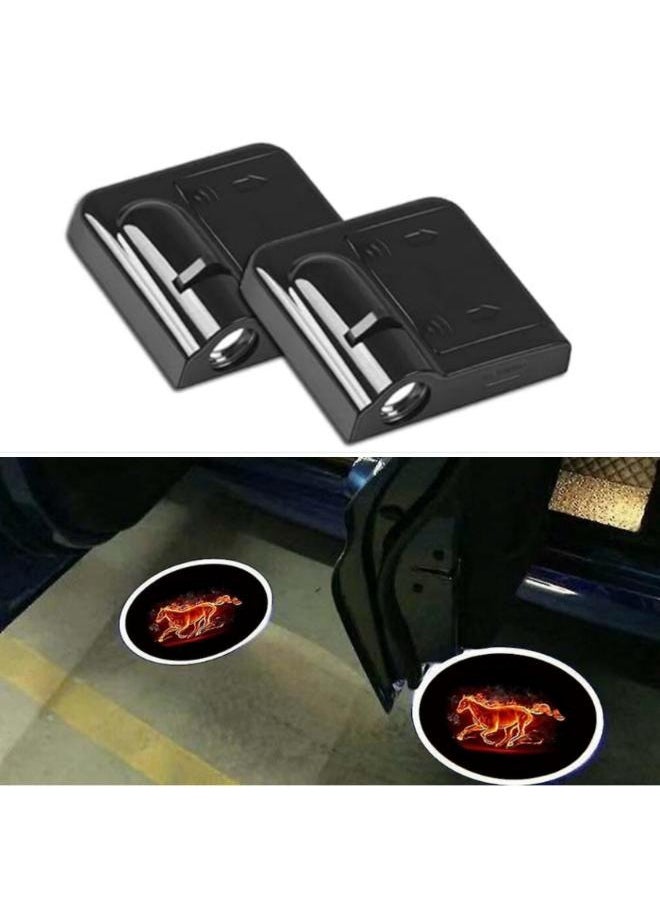 EasyLife - 2 Pieces LED Car Door Horse Logo Projector Shadow Light Set NO: 02 - Image 1