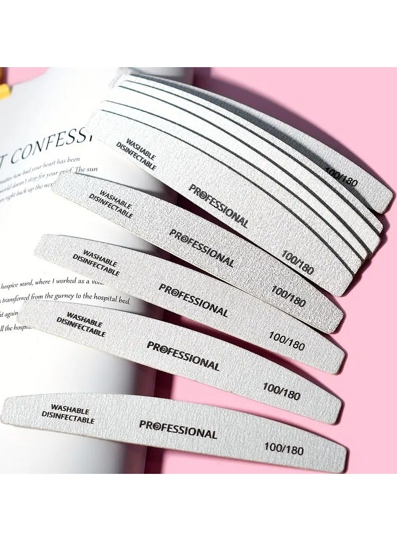 Goolsky 10 قطع مبرد أظافر احترافي للاستخدام المنزلي وصالونات التجميل - لتنعيم وتشكيل الأظافر بسهولة - Image 1