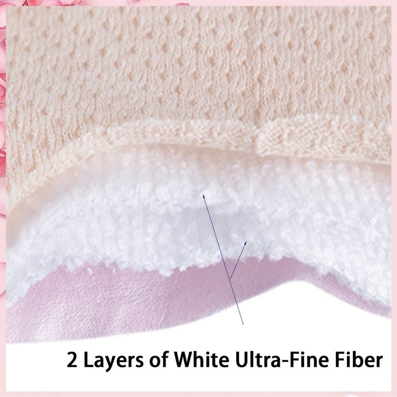 3pcs Reusable Beige Sanitary Pads Ultra Absorbent Soft Breathable Cotton Mesh Unscented - Image 4