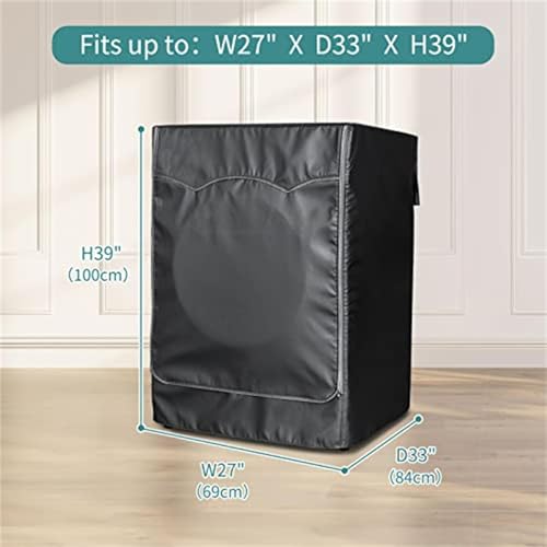 STARTWO 2Pack Washer Dryer Cover,Washine Machine Cover Waterproof Dustproof for Washing Front-Loading Machine, W27 D33 H39 inch (Black) - Image 2