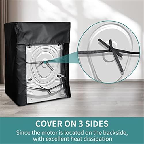 STARTWO 2Pack Washer Dryer Cover,Washine Machine Cover Waterproof Dustproof for Washing Front-Loading Machine, W27 D33 H39 inch (Black) - Image 5