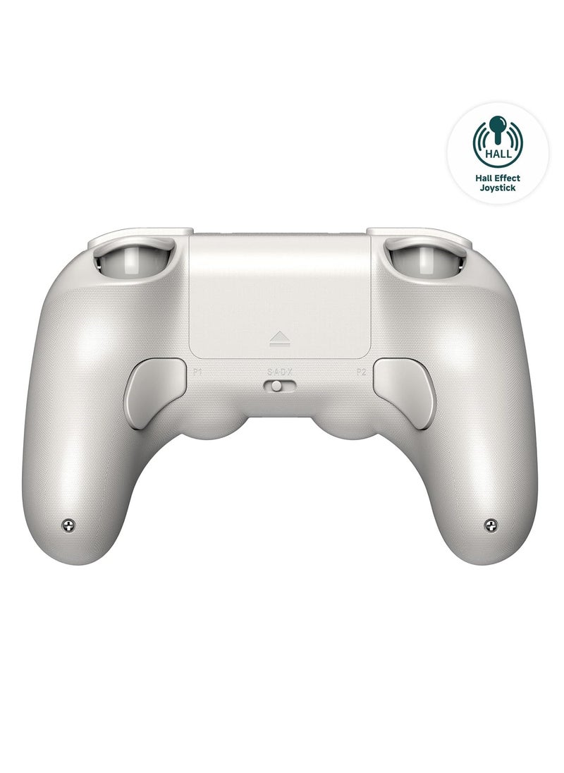 Generic 8Bitdo Pro 2 Bluetooth Controller for Switch, Hall Effect Joystick Update, Wireless Gaming Controller for Switch, PC, Android, and Steam Deck  Apple (White)  - Image 4