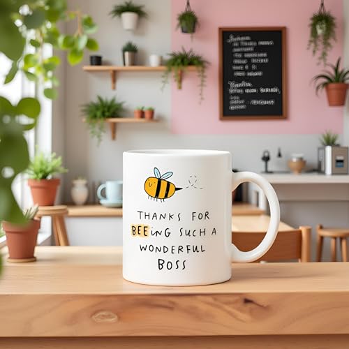 DAYS Thanks for Beeing Wonderful Boss Coffee Mug, White Ceramic, Cute Bee Design, Appreciation Gift Mug for Boss, Bosses Like You are Special and Few, Thank You Gift, Work, Office - Image 5