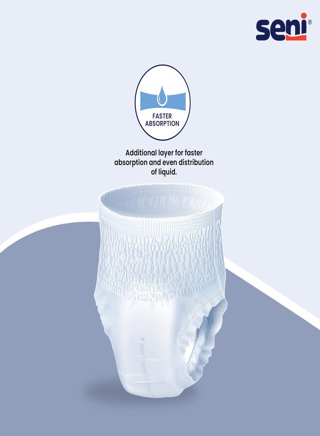 Seni Pants Classic Adult Diaper Pants (Pull-Ups), Breathable, Leak-Proof, with Wetness Indicator, Size Large, 10 Pcs per Pack - Image 3