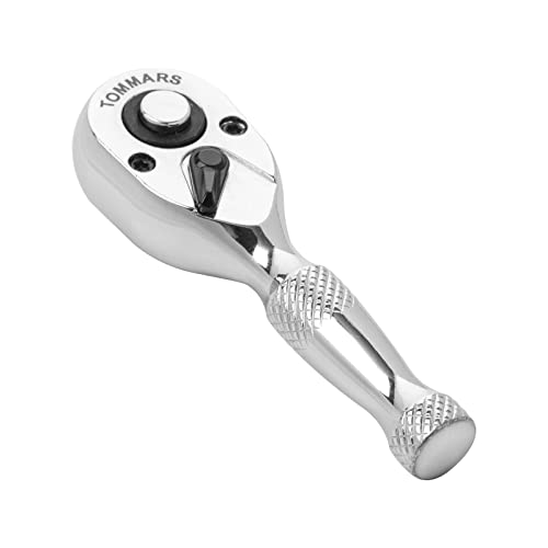 TOMMARS 1/4-Inch Drive Stubby Ratchet Mini Ratchet Quick-Release Head 72-Tooth - Image 1