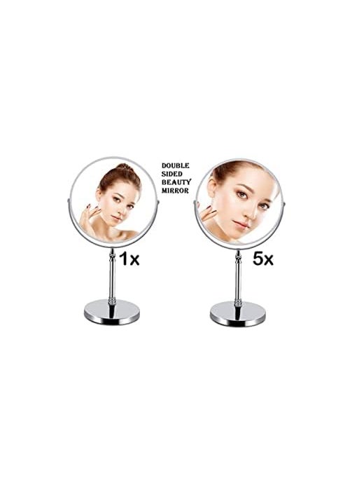 Wrixty Makeup Mirror for Women 360 Rotating Double Sided Tabletop Cosmetic Mirror Bathroom Shaving Mirror with Stand  - Image 4