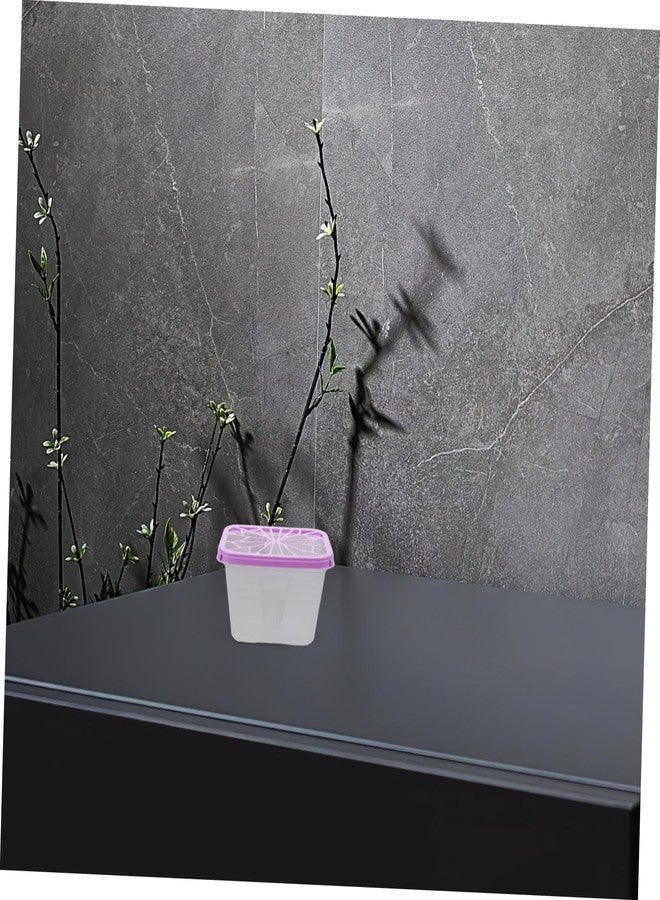 PRETYZOOM 4-Pack Empty Moisture Absorber Boxes Reusable Water Absorbing Holders for Closet Cabinet Dehumidification 5.90X3.93X3.74In Large Capacity Storage Containers for Home Indoor Use - Image 4
