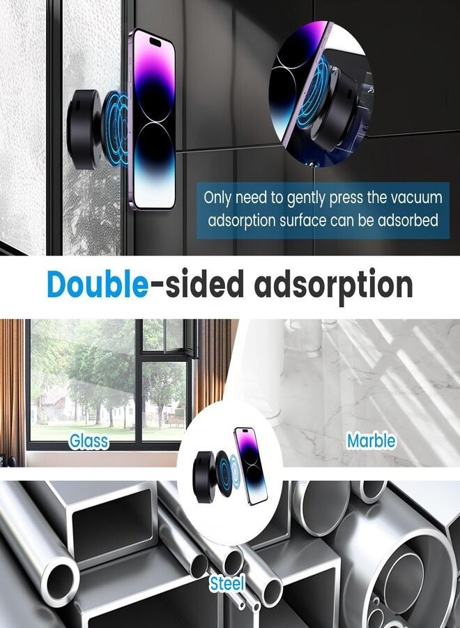 Beauenty Magnetic Car Phone Holder with Suction Cup 360 ° Rotating Safe and Easy Mounting for Mobile Compatible with Magsafe iPhone and Android - Image 2