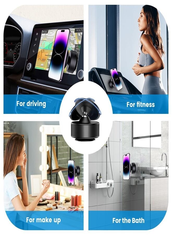 Beauenty Magnetic Car Phone Holder with Suction Cup 360 ° Rotating Safe and Easy Mounting for Mobile Compatible with Magsafe iPhone and Android - Image 5