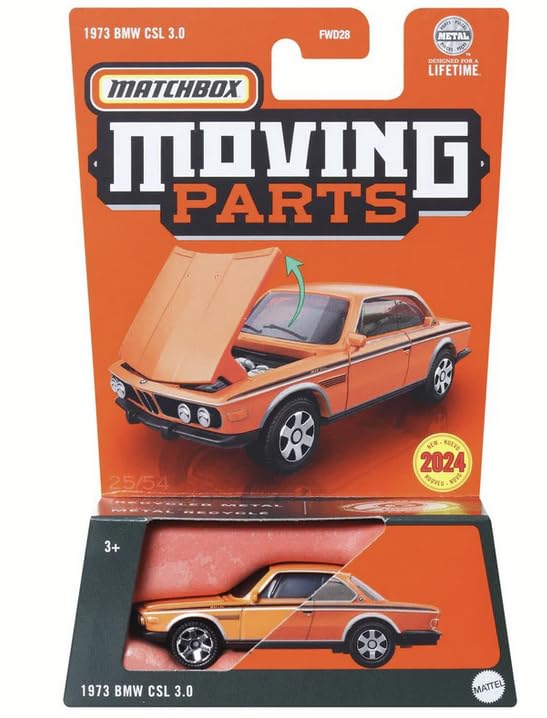 Matchbox Moving Parts 1973 BMW CSL 3.0 (Orange)