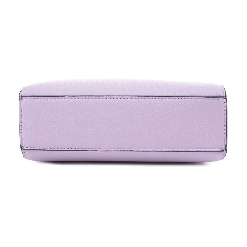 EVVE Crossbody Bags for Women Trendy Small Crossbody Camera Bag Purse Vegan Leather Triple Zip Crossbody Purses with Wide Shoulder Strap| Lilac - Image 5