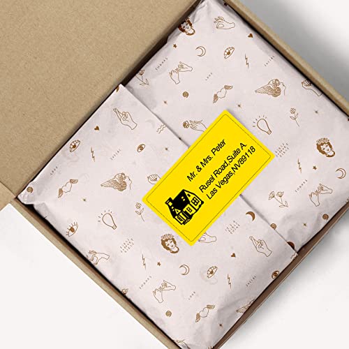 Anylabel 2.25" x 1.25" Yellow Direct Thermal Labels, Replacement for Self-Adhesive Address Shipping Barcode Thermal Stickers, Compatible with Rollo & Zebra Thermal Label Printer(1 Roll, 1000 Labels) - Image 5