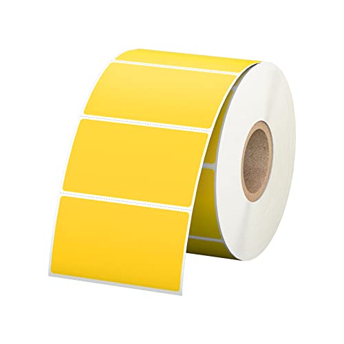 Anylabel 2.25" x 1.25" Yellow Direct Thermal Labels, Replacement for Self-Adhesive Address Shipping Barcode Thermal Stickers, Compatible with Rollo & Zebra Thermal Label Printer(1 Roll, 1000 Labels) - Image 1