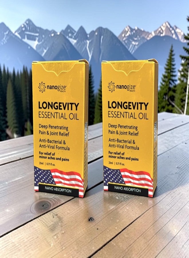 Longevity Nanogize Essential Oil - Dau Vang LAN Cong Nghe Nano - 21 mL per Bottle - Made in USA (2 Packs) - Image 2