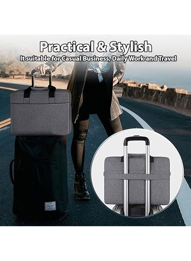 Arabest Laptop Bag for Men & Women - (14 Inch) Slim Shoulder Messenger Bag with Foam Padding, Front Pocket & Adjustable Strap - Stylish Lightweight Travel Laptop Cover Fits HP Dell Lenovo & MacBook - Image 3