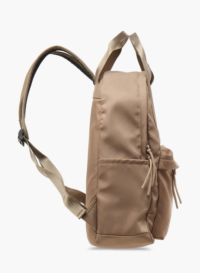Lee Cooper Solid School Backpack with Adjustable Straps and Zip Closure - 30x14x40 cm