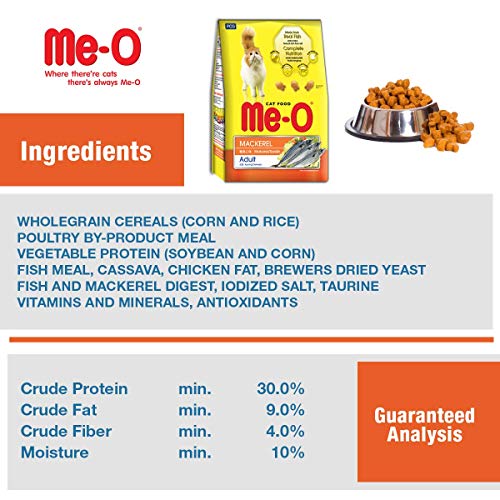 Me-O Adult Dry Cat Food Mackeral Flavour 1.2 Kg - Image 4