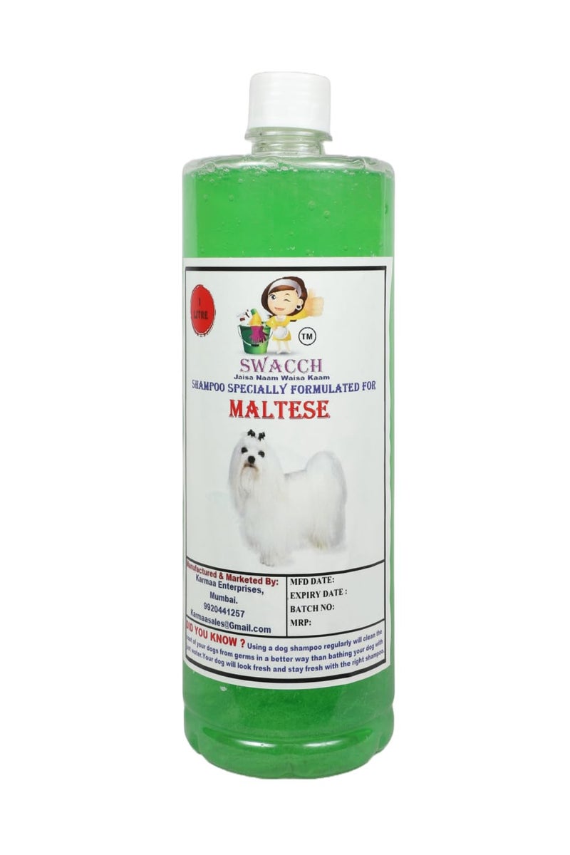 swacch Shampoo | Puppy Safe Shampoo | PH Balanced | Ditch to Itch for Maltese Dog Shampoo 1 Litre (Neem Alovera) + Spike Ball Chew Toy Combo Pack - Image 2