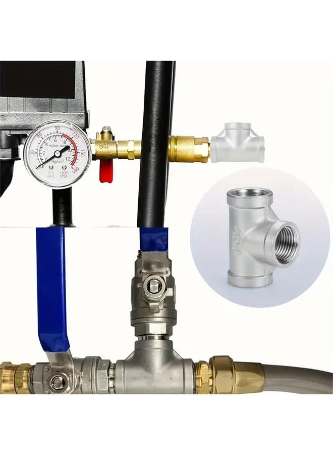 1 2 Inch T Type Female Thread Stainless Steel Pipe Fitting Adapter 150LB Heavy Duty - Image 5