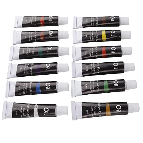 worison Oil Color Box - 12ml Tubes, 12 Shades, Multicolour - Image 4