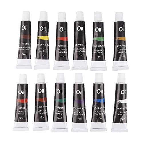 worison Oil Color Box - 12ml Tubes, 12 Shades, Multicolour - Image 3