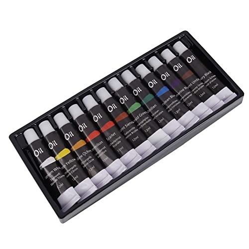 worison Oil Color Box - 12ml Tubes, 12 Shades, Multicolour - Image 2