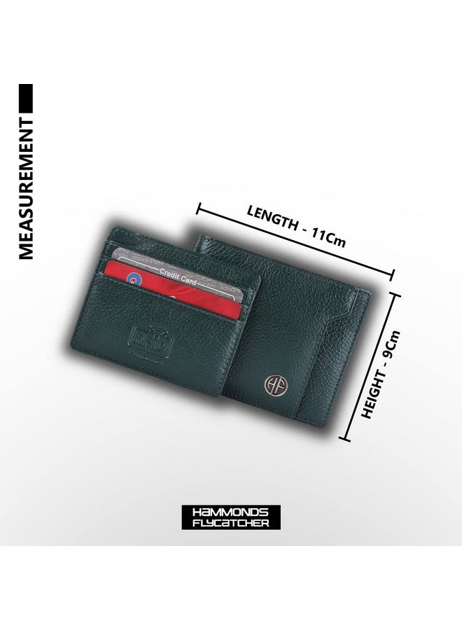 HAMMONDS FLYCATCHER HAMMONDS FLYCATCHER Genuine Leather Wallet for Men - RFID Protected Leather Purse for Men, Money Purse for Men, Bi-Fold Wallet - 6 Card Slots, 1 Card Case, Coin Pocket, Hidden Pockets - Green  - Image 5
