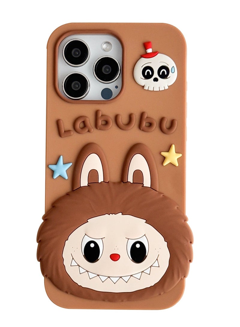 general Labubu-Style Silicone Shockproof Cartoon Case for iPhone 16 Pro Max - Cute Design for Women - Image 1