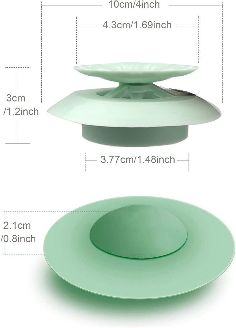 Jber Shower Drain Stopper - Silicone Bathtub Drain Strainers, Hair Trap Hair Catcher Bathtub Drain Stopper Protectors Cover Easy to Install and Clean Suit for Bathroom Bathtub and Kitchen 5 Pack - Image 2