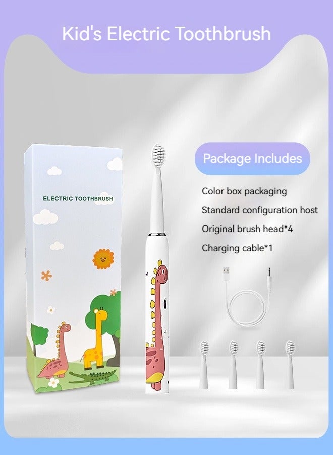Kids Sonic Electric Toothbrush ,Boys Girls Age 3-12 with 30s Reminder, 2 Minutes Timer ,20,000/Min Motor, 3 Modes, 100 Day Battery, IPX7 Waterproof - Image 1