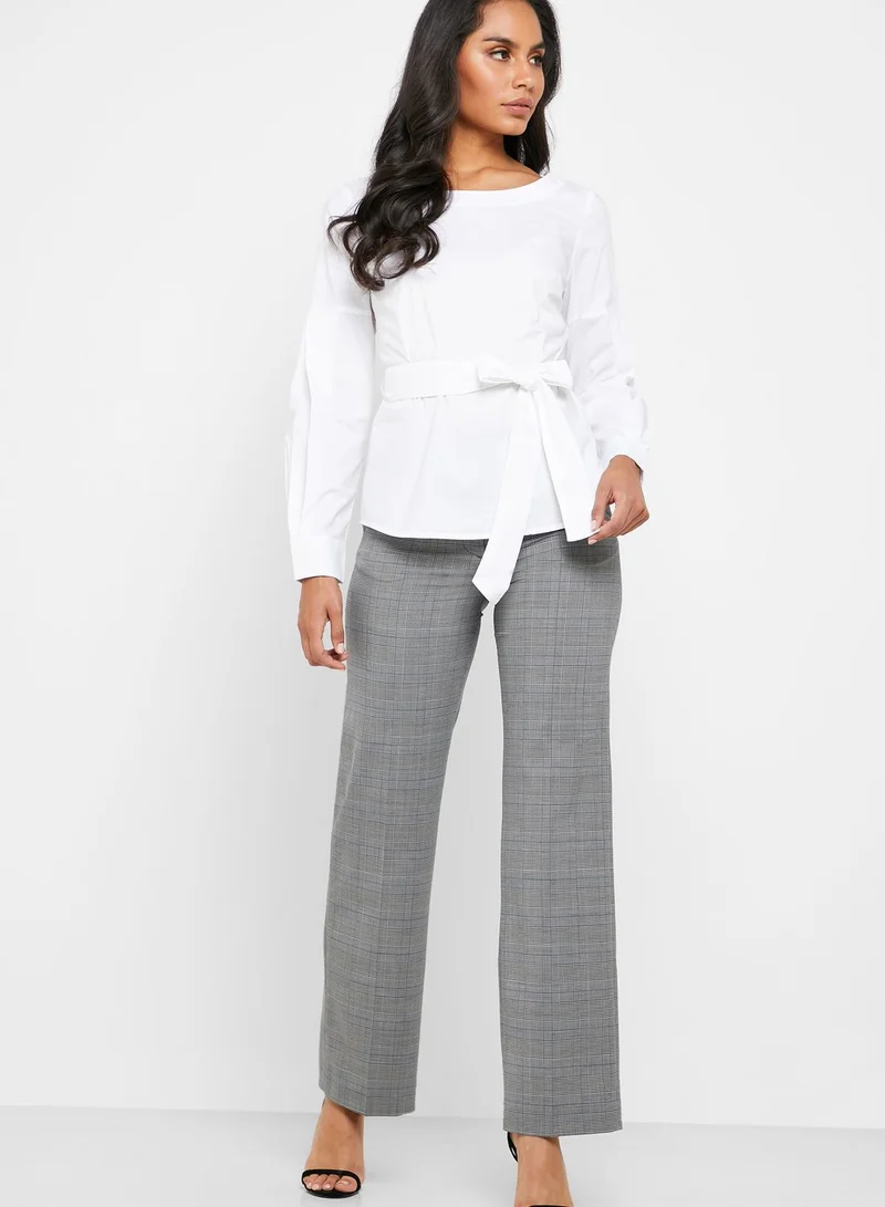 GANT Belted Scoop Neck Top