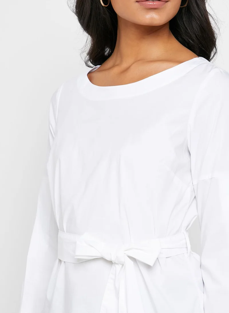 GANT Belted Scoop Neck Top