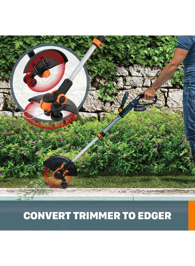 WORX WG163 GT 3.0 20V Power Share 12" Cordless String Trimmer & Edger, 12in, 2 Batteries Included - Image 2