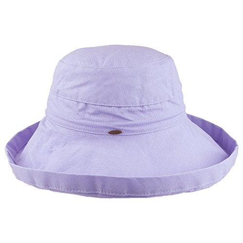 Scala Women's Cotton Hat with Inner Drawstring and Upf 50+ Rating,Lavender,One Size - Image 1