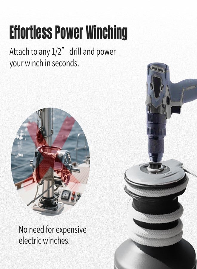 ColumPRO Sailing Cordless Drill and Winch Adapter, Convert to Powered Winch (1) - Image 3