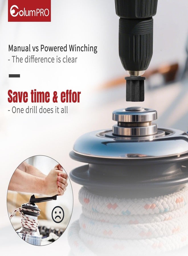 ColumPRO Sailing Cordless Drill and Winch Adapter, Convert to Powered Winch (1) - Image 2