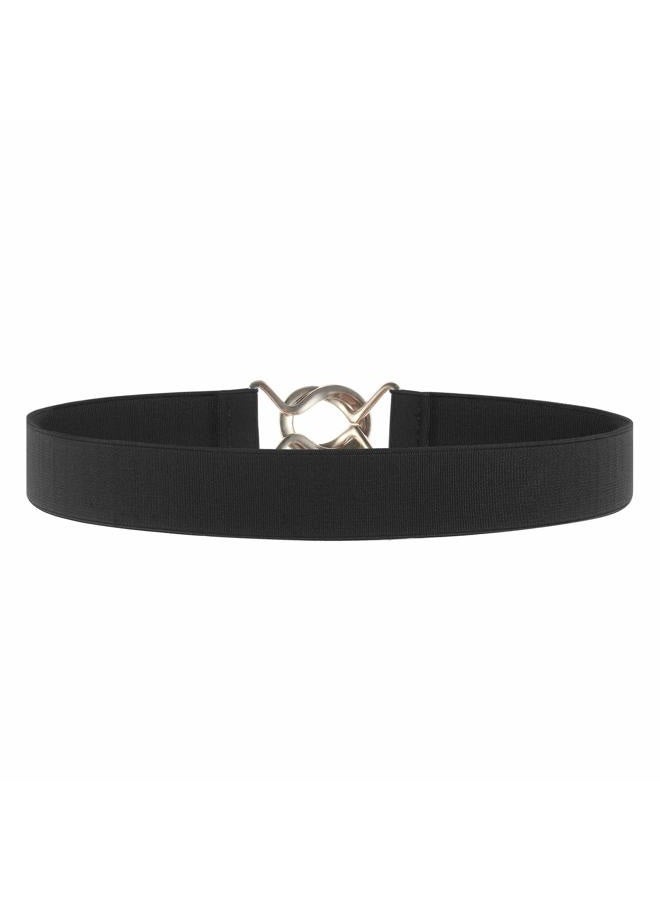Syuer Women Stretchy Skinny Waist Belt Simple Style Elastic Belt for Jeans Dresses, Black, XXL-XXXL (35”-45”) - Image 2
