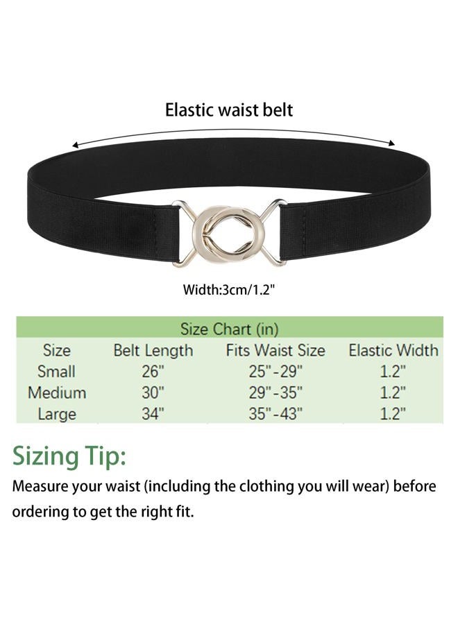 Syuer Women Stretchy Skinny Waist Belt Simple Style Elastic Belt for Jeans Dresses, Black, XXL-XXXL (35”-45”) - Image 4
