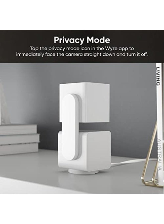 WYZE Cam Pan v3 Indoor/outdoor IP65-Rated 1080p Pan/Tilt/Zoom Wi-Fi Smart Home Security Camera with Color Night Vision, 2-Way Audio, Compatible with Alexa & Google Assistant, White, 2-Pack - Image 2