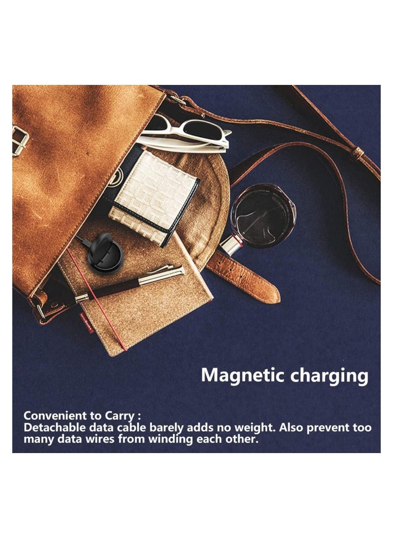 Charger for Samsung Galaxy Watch 42mm 46mm, Wireless Fast Charger Dock for Samsung Galaxy Smart Watch gear S3 Portable Charging Cradle Dock Charger stand with USB Cable(Black) - Image 4