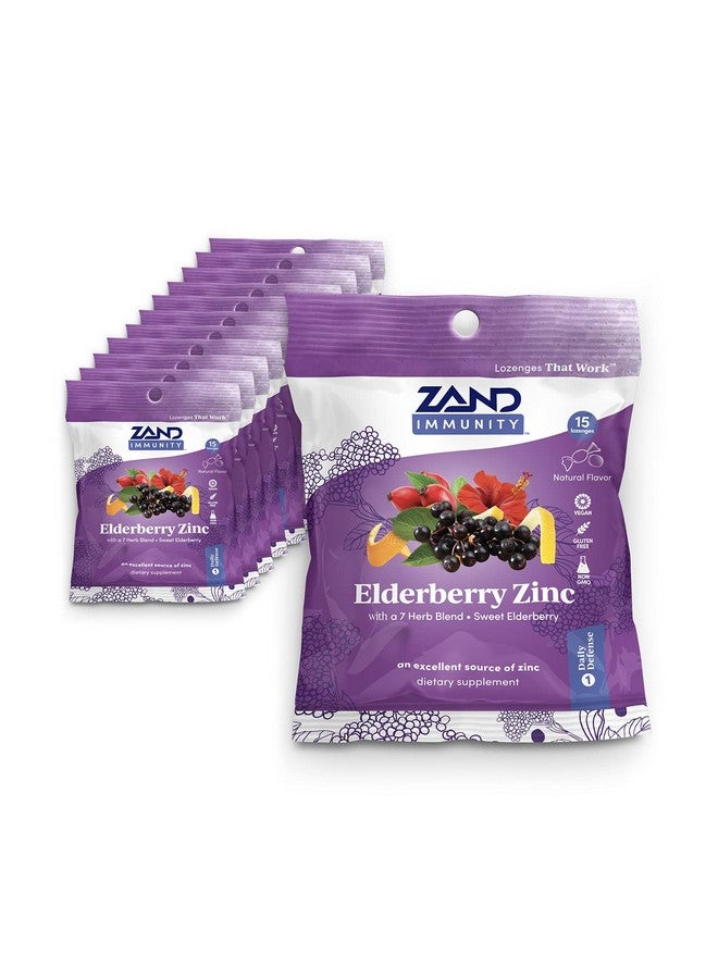 ZAND أقراص الأعشاب زهر البلسان والزنك لدعم المناعة؛ قطرات حلق بدون سكر قصب أو شراب الذرة (12 كيس 15 قرص)  - Image 2