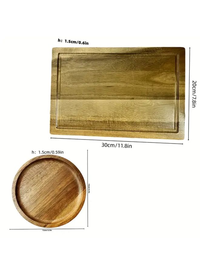 Extra Large Breakfast Tray Serving Platter Cutting Board For Outdoor Kitchenware All Occasions - Image 3
