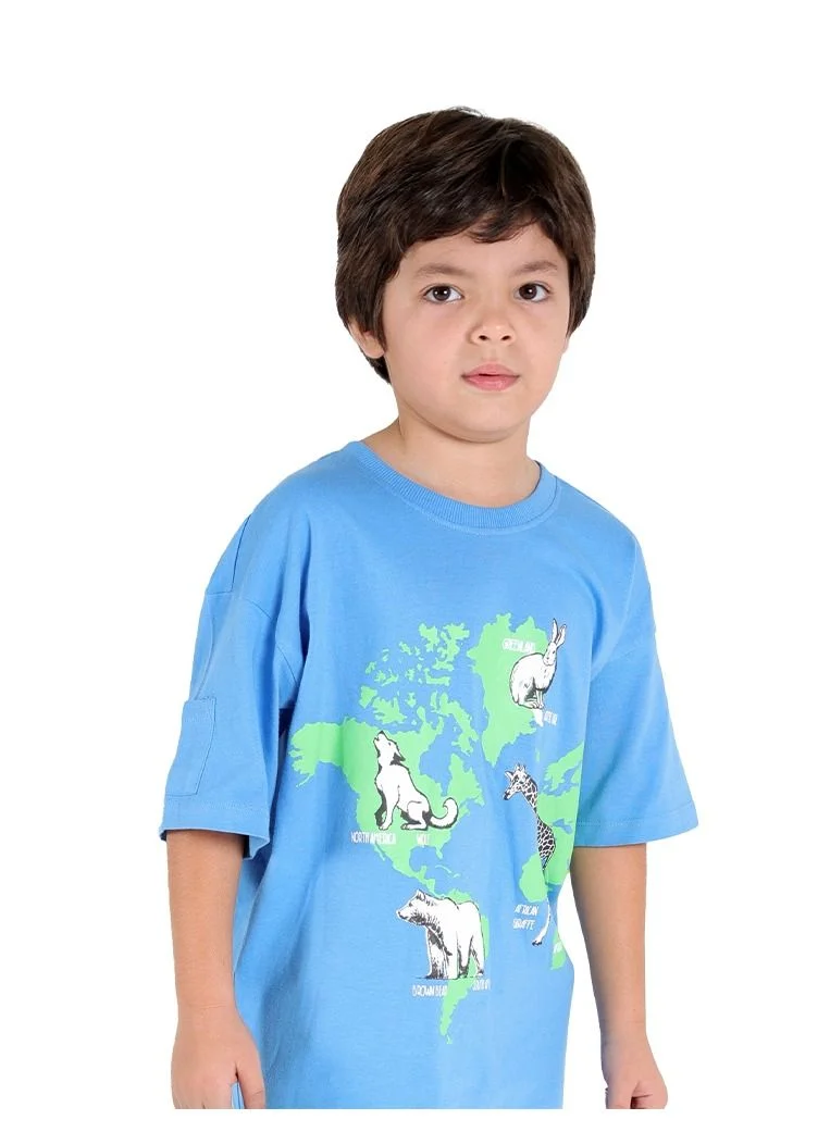 AIKO AIKO - Boys Stylish Printed Earth T-Shirt