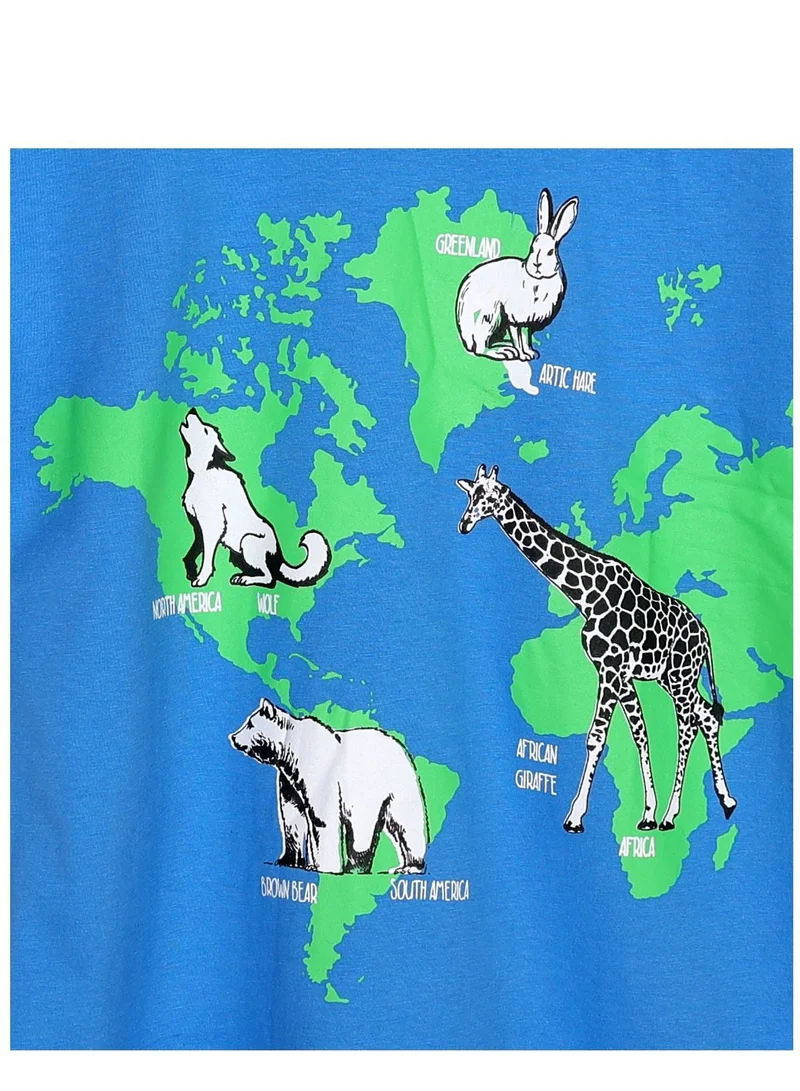 AIKO AIKO - Boys Stylish Printed Earth T-Shirt