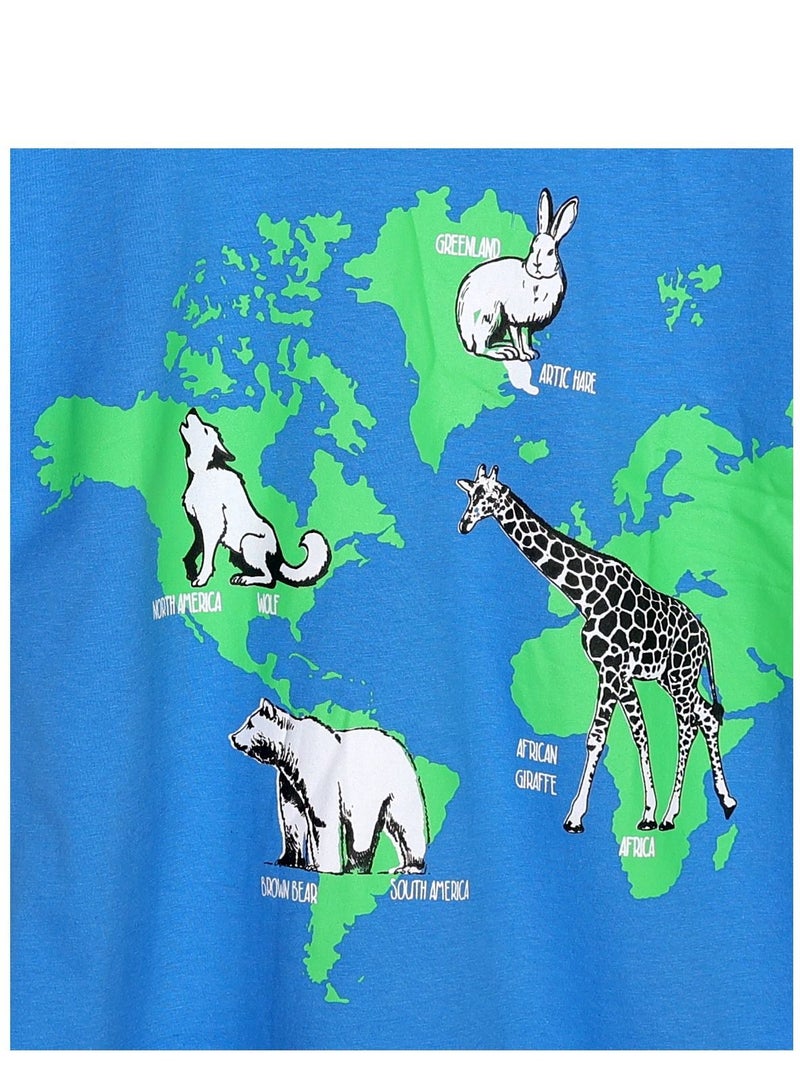 AIKO - Boys Stylish Printed Earth T-Shirt - Image 2