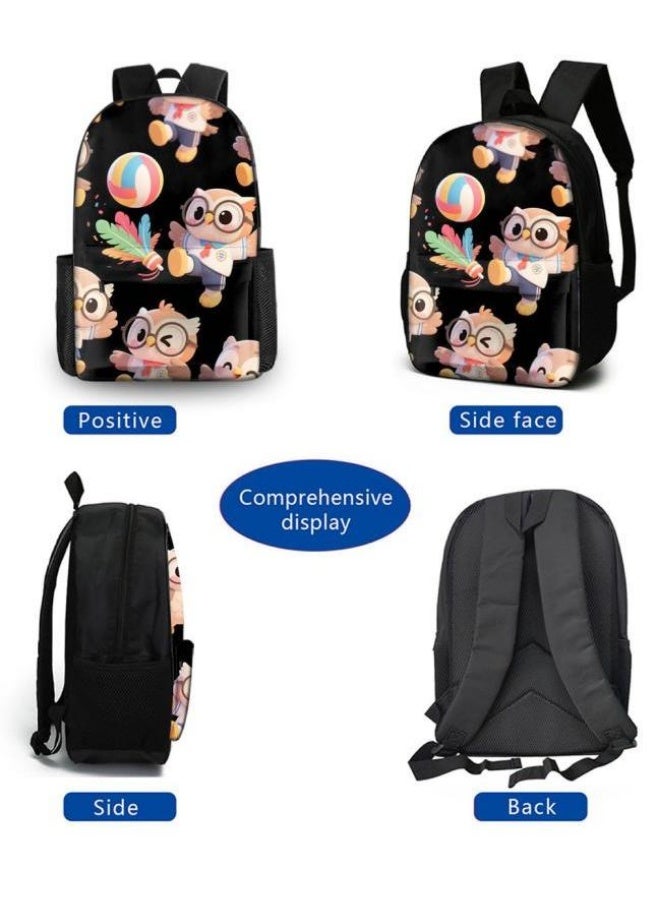 Bright Li Fire Unlock the new fashion of childish fun! Three-piece set of bags, cartoon elements for children and teenagers (students, children, friends' outings, mountain climbing, schooling, etc. can be used) - 36 - Image 3