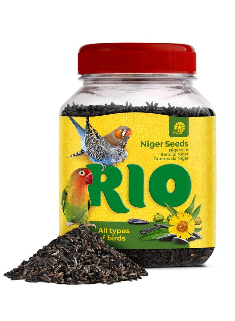 بذور النيجر من ريو، وجبة خفيفة لجميع الطيور - وجبة خفيفة طبيعية غنية بالطاقة من البذور 250 غرام