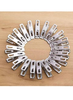 Oasisgalore 40Pcs Stainless Steel Clothes Clips Metal Laundry Pegs Towel Sock Clothespins Food Sealing Photos Hanger  - Image 2