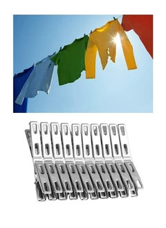 Oasisgalore 40Pcs Stainless Steel Clothes Clips Metal Laundry Pegs Towel Sock Clothespins Food Sealing Photos Hanger  - Image 5
