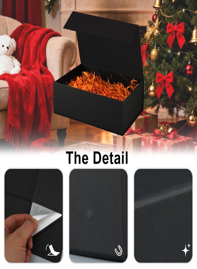 Tlpmsk Black Gift Box with Lids,9.7x7.2x3.3 Inch,Magnetic Gift Boxes for Presents,Decorative Box for Groomsman Proposal Box,Wedding, Christmas,Halloween,Birthday Gift Packging,Valentine's Day - Image 5